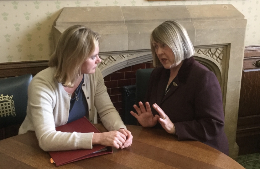 Fiona Bruce lobbying Education Secretary Justine Greening on schools funding for the Congleton Constituency