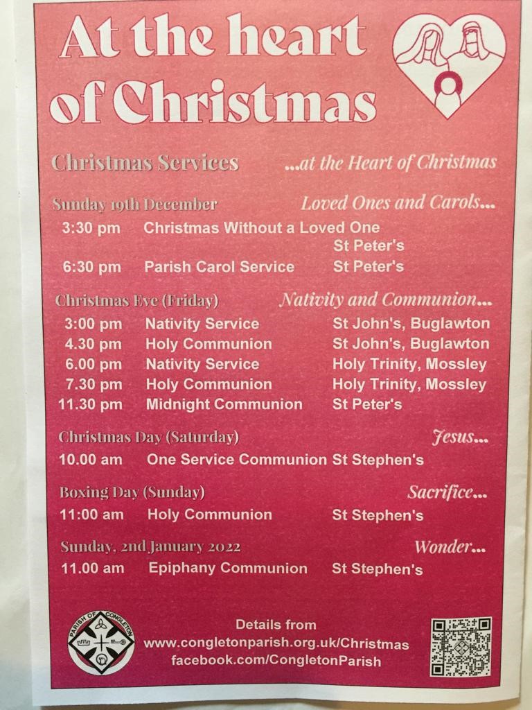 List of Christmas Services