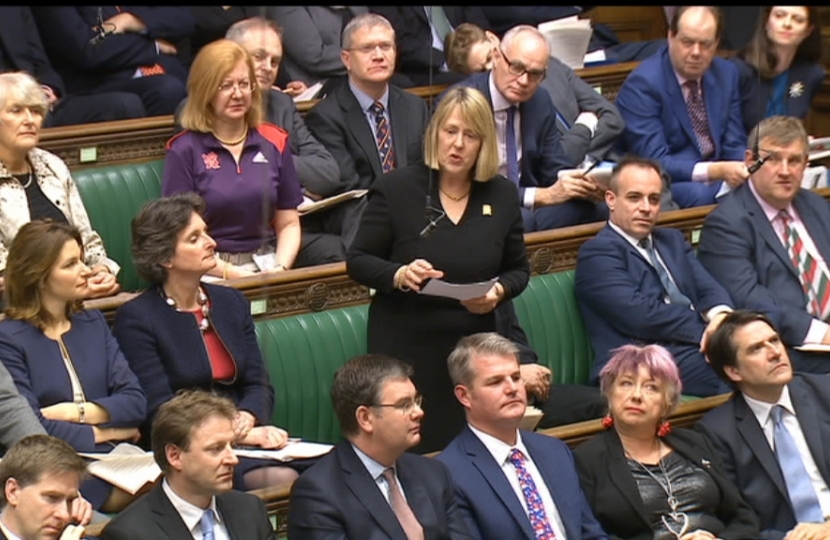 Fiona Bruce MP addressing MPs in the House of Commons