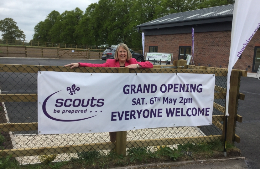 Fiona opens local Scout hut