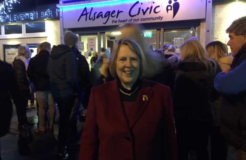 Fiona at Alsager Christmas Lights Switch On