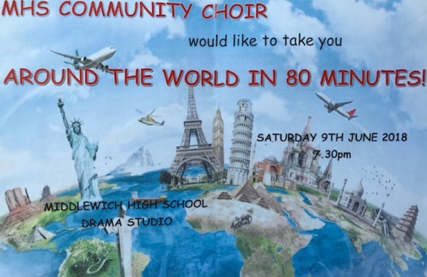 Fiona with Middlewich High School Community Choir