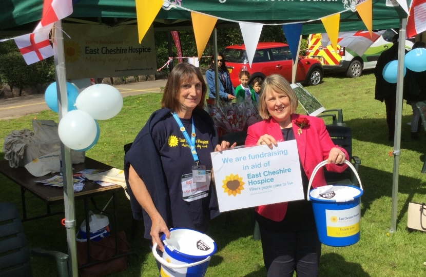 Fiona with East Cheshire Hospice