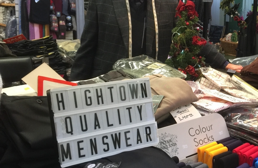 Graham Bradford at Hightown Quality Menswear, Sandbach Market