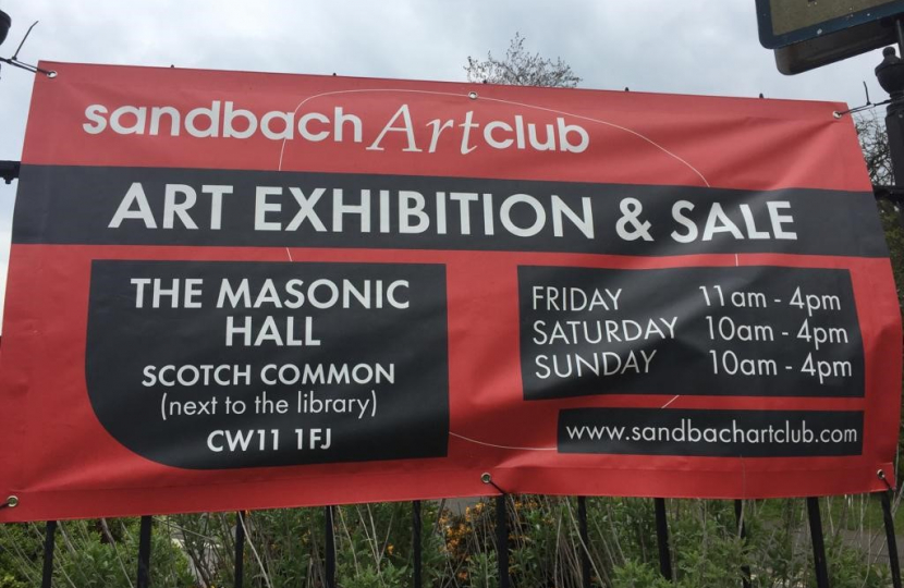 Sandbach Art Club Exhibition Advertising banner