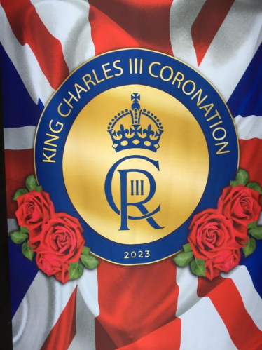 King Charles III cypher on a Union flag