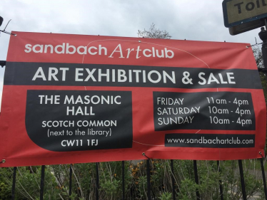 Sandbach Art Club Exhibition Advertising banner